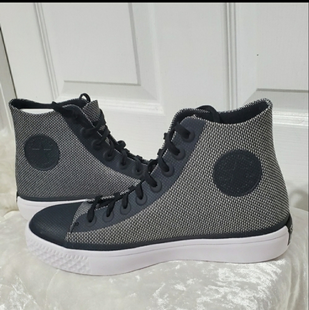 Converse Gray & White High Tops B9